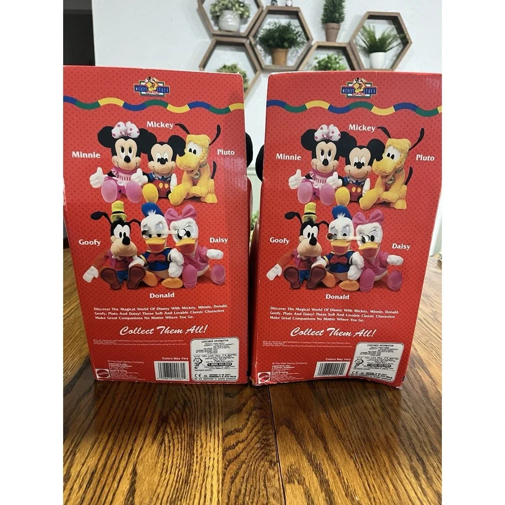 Vintage 90s Arcotoys Mattel Disney Mickey‎ and Minnie Mouse Stuffed Plush Doll